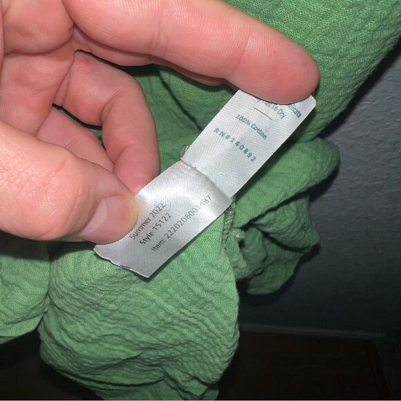 Marine Layer Jude Flutter Sleeve Dress In Jade Sheen - Picture 10 of 12